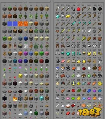 我的世界方块代码大全
