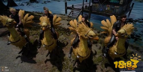 《最终幻想15》新截图欣赏 四主角骑乘陆行鸟