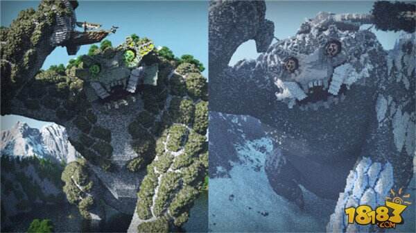 我的世界震撼建筑图赏:巨人之吼!_18183我的世界专区