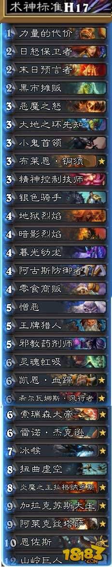 黑石山英雄难度快速通关标准模式卡组