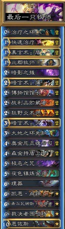 牧师职业标准天梯路:需要极大的耐心