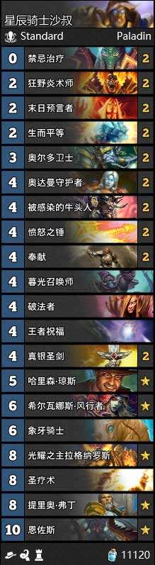 8月份恩佐斯奶骑卡组国服天梯生存报告